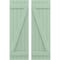 Ekena Millwork Americraft 5-Board (2 Batten) Wood Joined Board-n-Batten Shutters w/ Z-Bar, ARW102BB518X77SGH, PR ARW102BB518X77SGH - alternate 1
